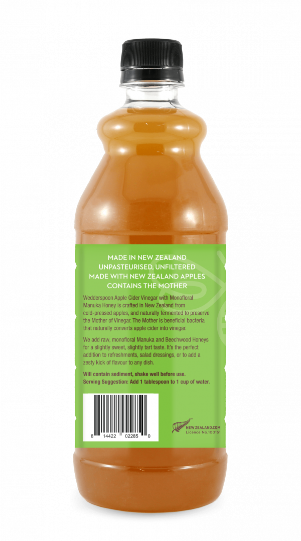 Wedderspoon jabolčni kis z manuka medom KFactor™ 16, 750 ml - opis izdelka