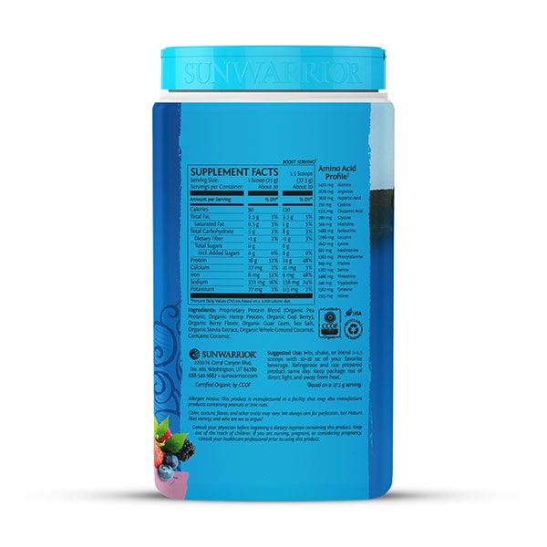 Sunwarrior Warrior Blend rastlinski proteini - Jagodičevje 750 g - 2