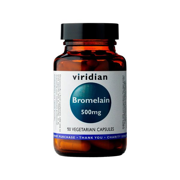 Bromelain, 500 mg Viridian 90 kapsul