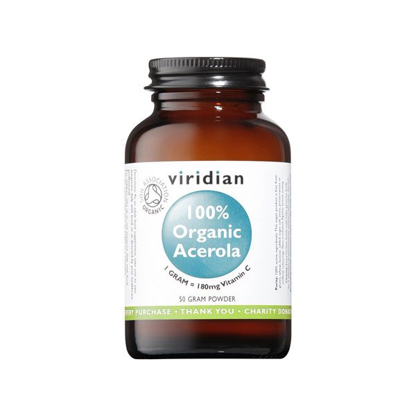 Ekološka Acerola - vitamin C v prahu Viridian, 50 g