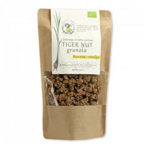 Presna ekološka granola Banana - vanilija Tiger Nut Drobtinka, 230 g