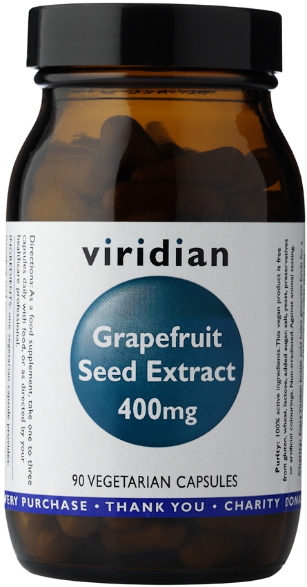 Izvleček grenivkinih pešk, 400 mg Viridian (90 kapsul)