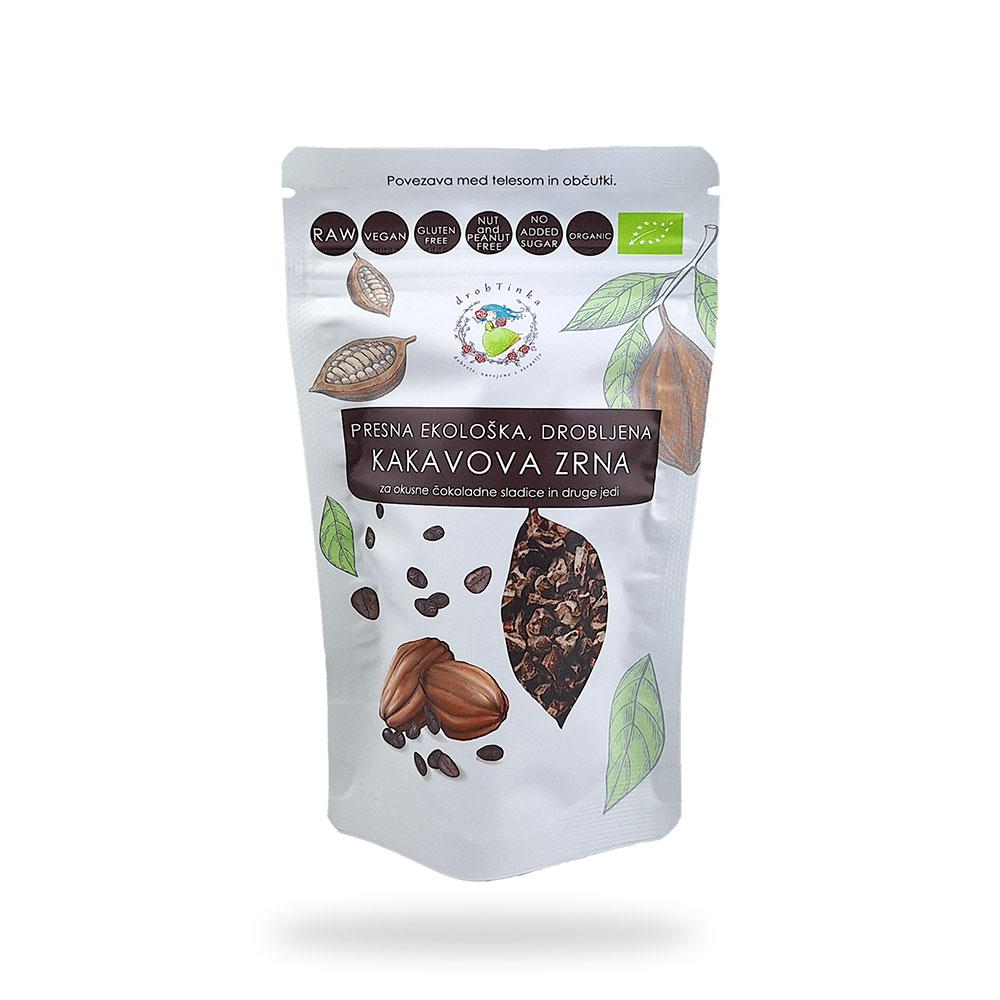 Kakavova zrna Drobtinka - presna, ekološka, 100 g