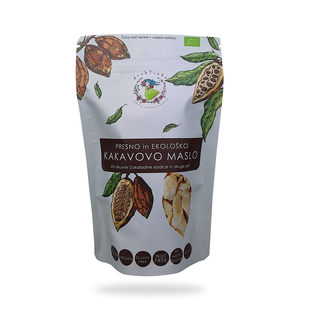 Kakavovo maslo Drobtinka - presno, ekološko, 180 g
