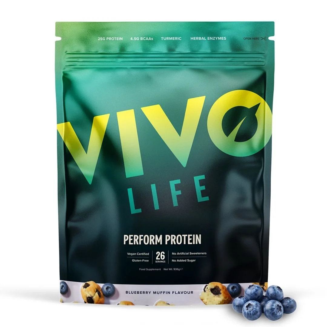 Veganski proteini Vivo Life Perform - Borovničev muffin 988 g