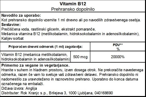 VitaminB12 - deklaracija