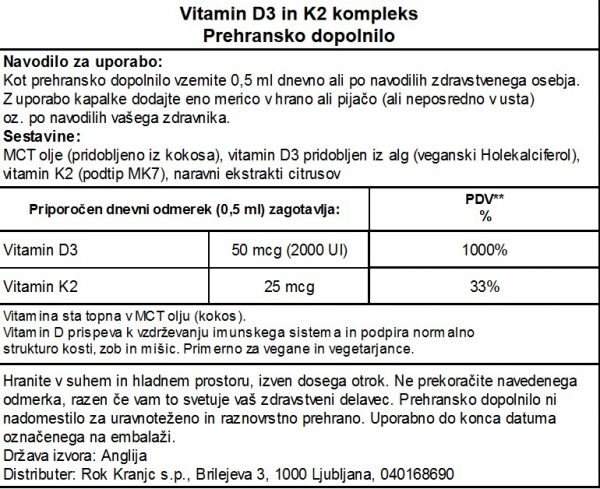 VitaminD3+K2 - deklaracija