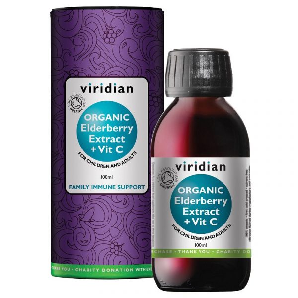 Črni bezeg, sirup z vitaminom C Viridian