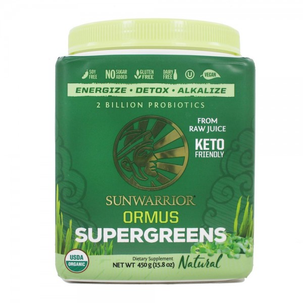 SunWarrior Ormus SuperGreens naravni okus - eko