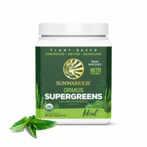 SunWarrior Ormus SuperGreens, poprova meta - eko, 225 g (rok uporabe: 1. 8. 2026)