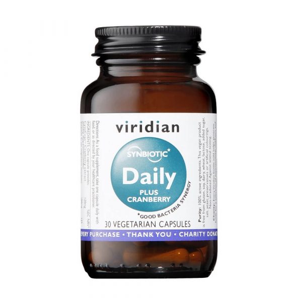 Probiotiki z brusnicami Viridian Daily plus Cranberry