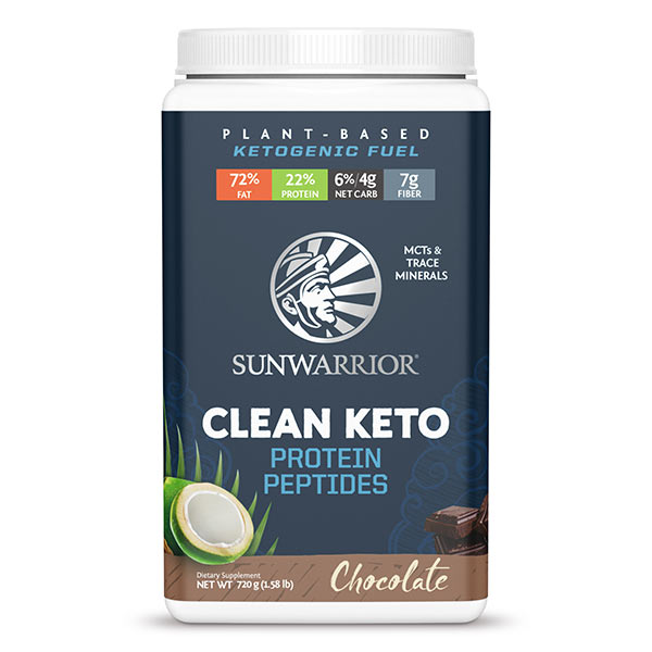 Sunwarrior Clean Keto veganski keto proteini - čokolada