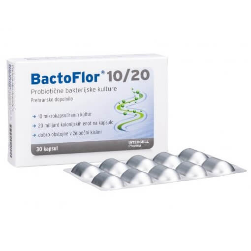 Bactoflor 10-20 probiotik 30 kapsul - embalaža