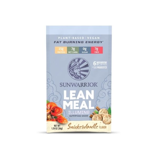 Sunwarrior Lean Meal Illumin8 mešanica za pripravo nadomestka obroka z okusom piškotka, 36 g