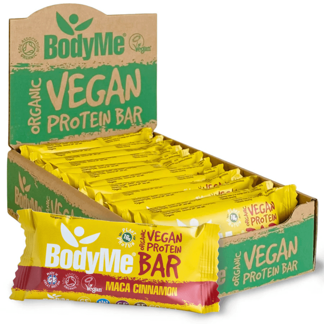 Ekološka veganska proteinska ploščica BodyMe z okusom MACE in CIMETA, 60 g - slika 3