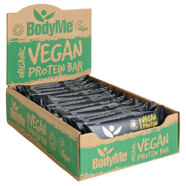 Ekološka veganska proteinska ploščica BodyMe z okusom LIMONE in KURKUME