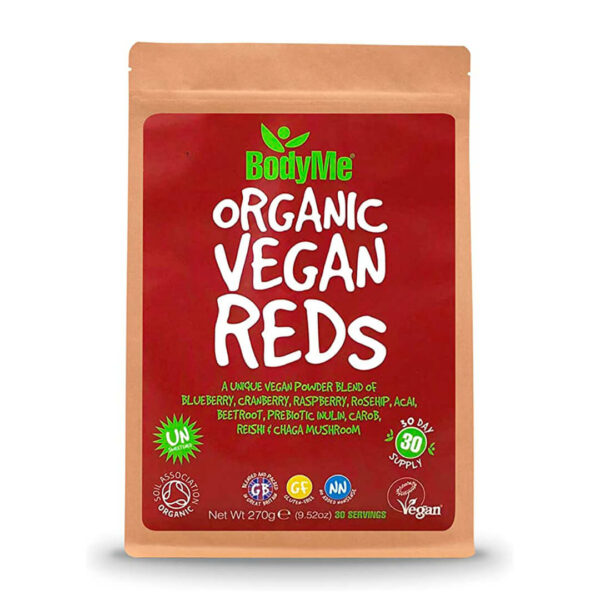 Ekološka mešanica superživil v prahu BodyMe Organic Vegan Reds