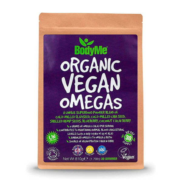 Ekološka mešanica Omega 3 6 9 v prahu BodyMe Organic Vegan Omegas