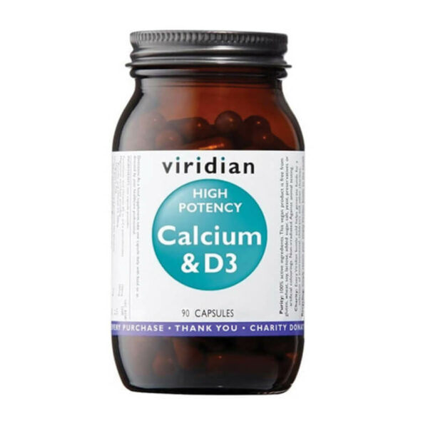 Viridian Visoko potenciran kalcij in D3 90 kapsul