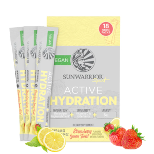 Sunwarrior Active Hydration – hidracijski napitek, okus jagoda-limona