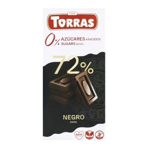 Torras temna čokolada brez sladkorja, 72% kakava, 75 g