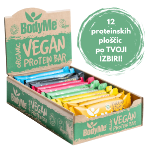 BodyME akcijski MIX paket proteinskih ploščic – 12 x 60 g
