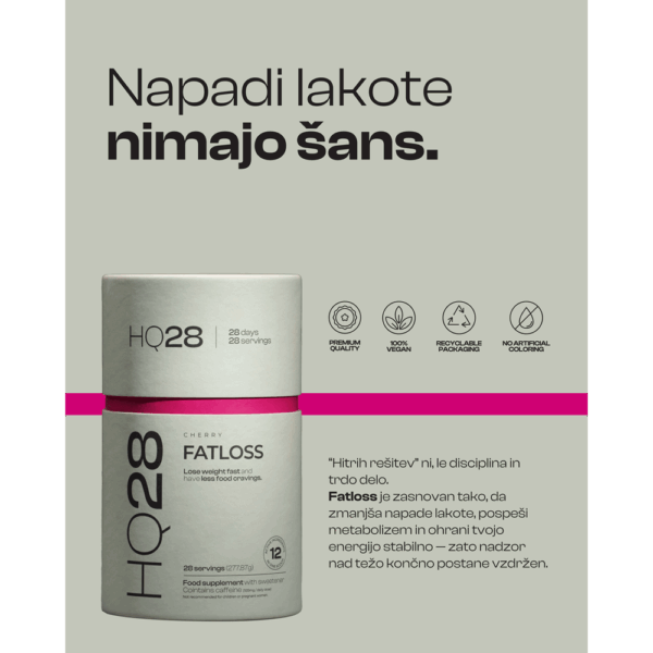 HQ28 - Fatloss, formula za podporo uravnavanju teže, 278 g - slika 4