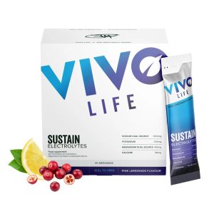Vivo life Elektroliti Sustain  - okus pink lemonade, 140 g (15 vrečk)