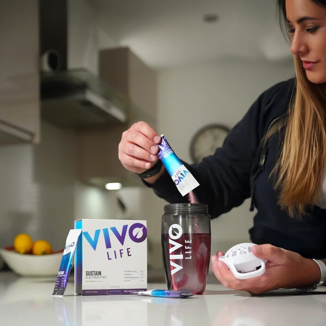 Vivo life Elektroliti Sustain - okus pink lemonade, 140 g (15 vrečk) - slika 2