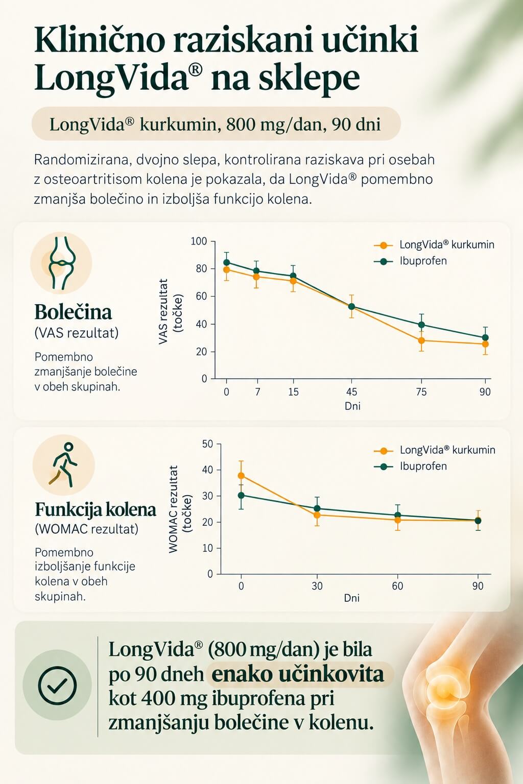 Optimiziran kurkumin LongVida sklepi