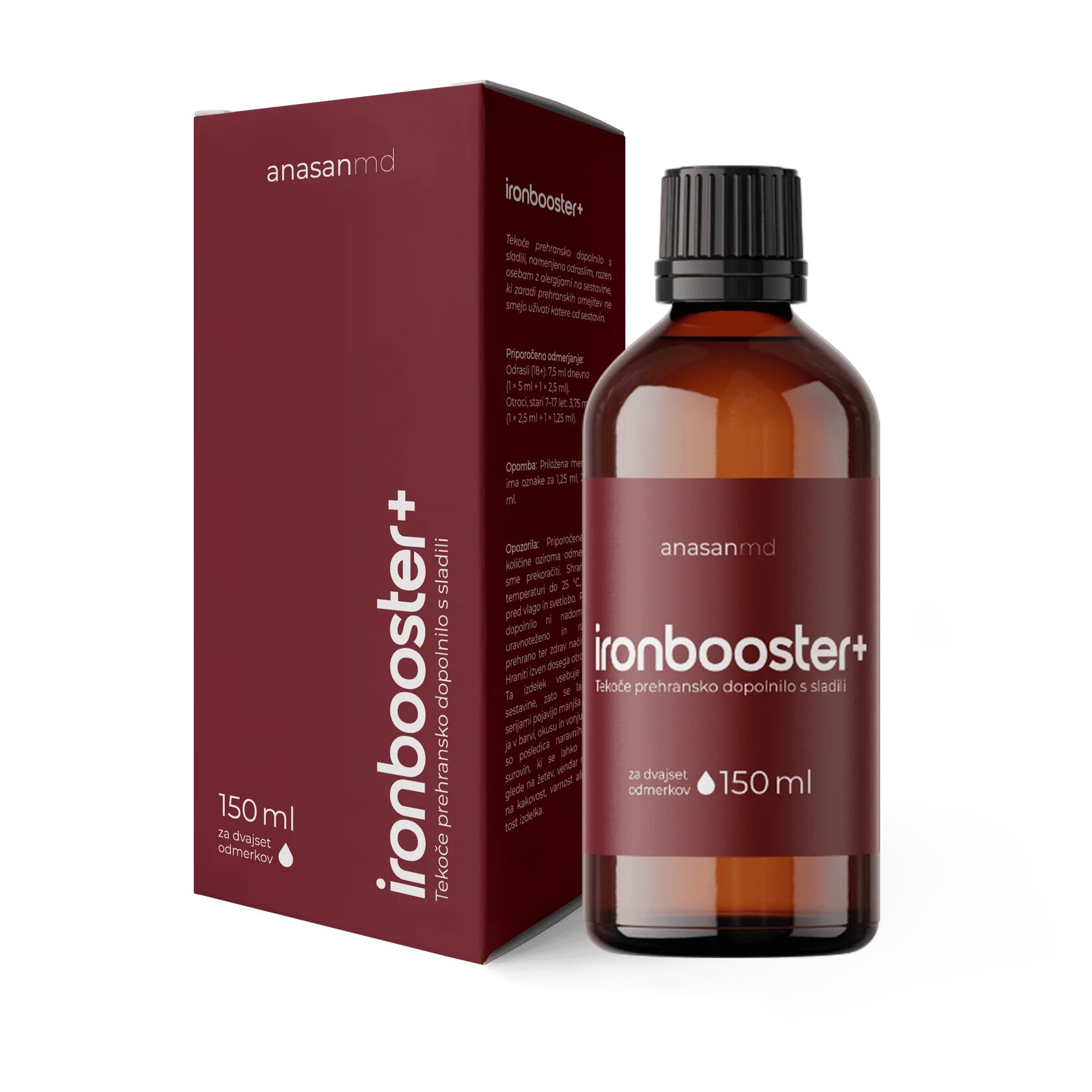 Ironbooster+ tekoče železo Anasan MD, 150 ml